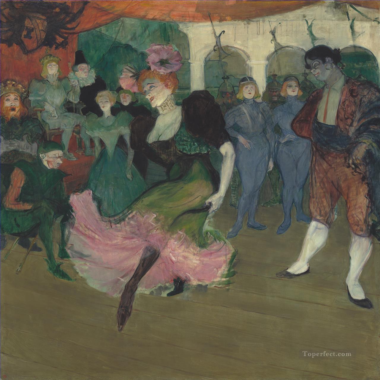 marcelle lender dancing in the bolero in chilperic 1895 Toulouse Lautrec Henri de Oil Paintings